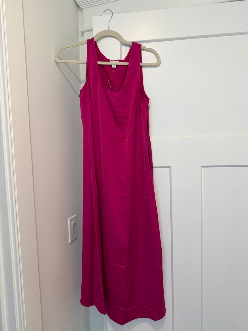 J. Crew Fuchsia Sleeveless Midi Dress